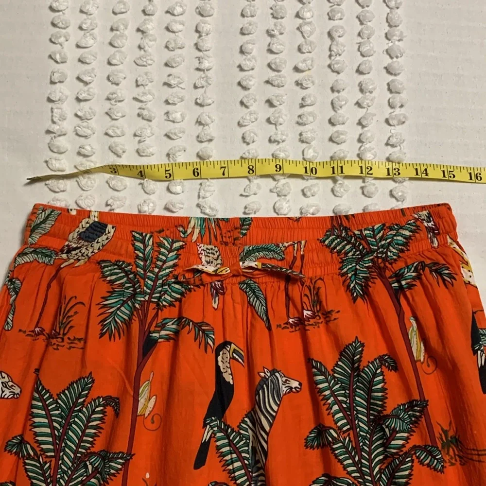 Lilbelle Women’s Kids Orange Pajama Set Medium Animal Print Fun Colorful - Picture 11 of 14